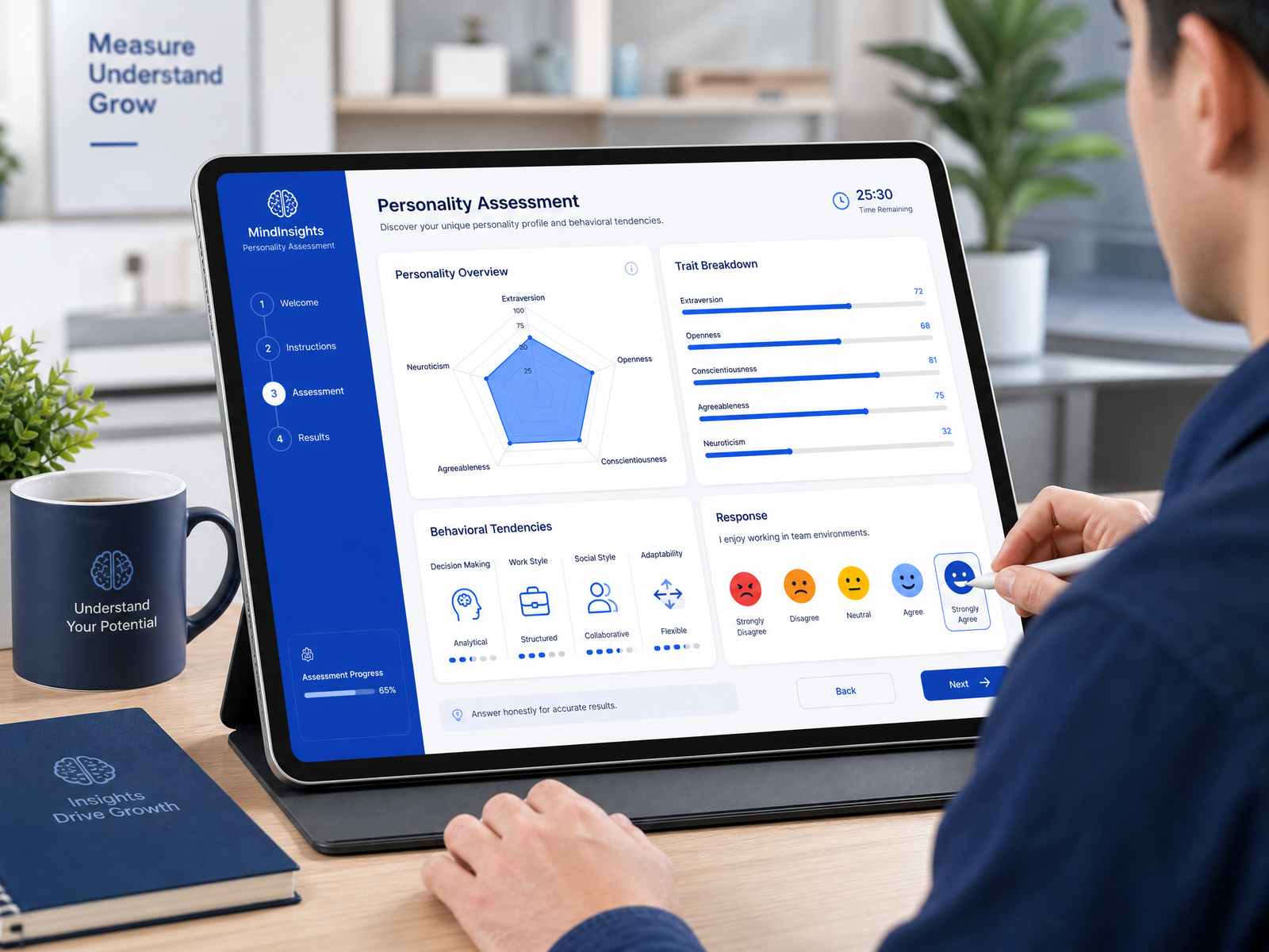 Psychometric Test — Personality traits, behavioral tendencies, emotional intelligence, work style